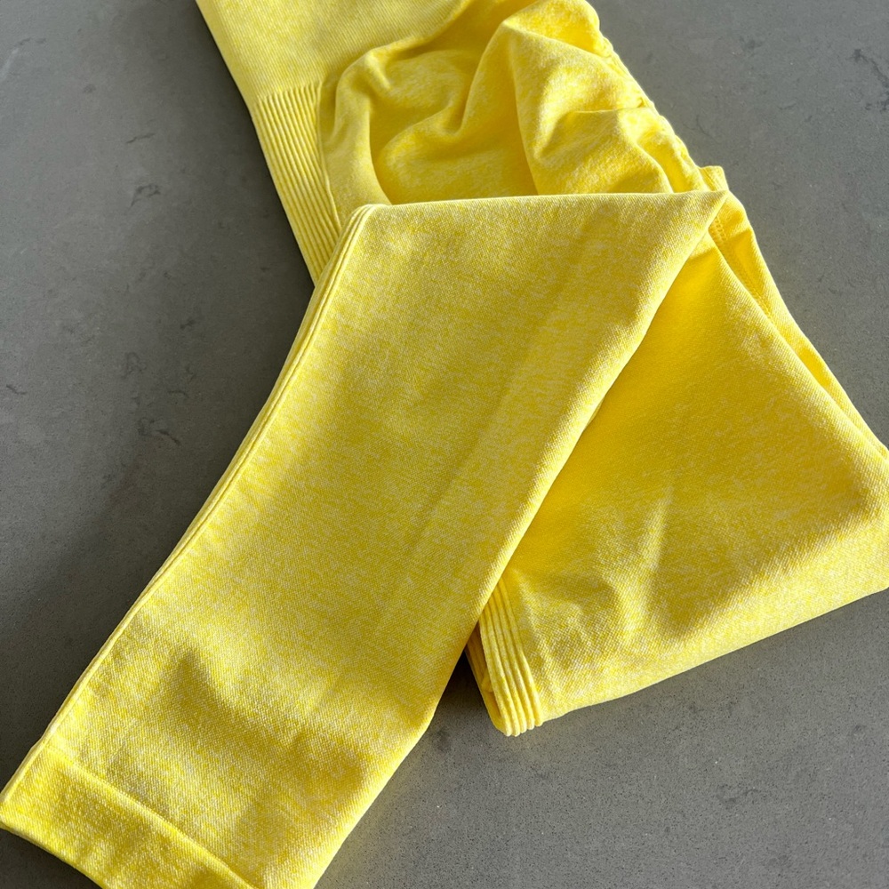 Small Bright yellow high waisted leggings
